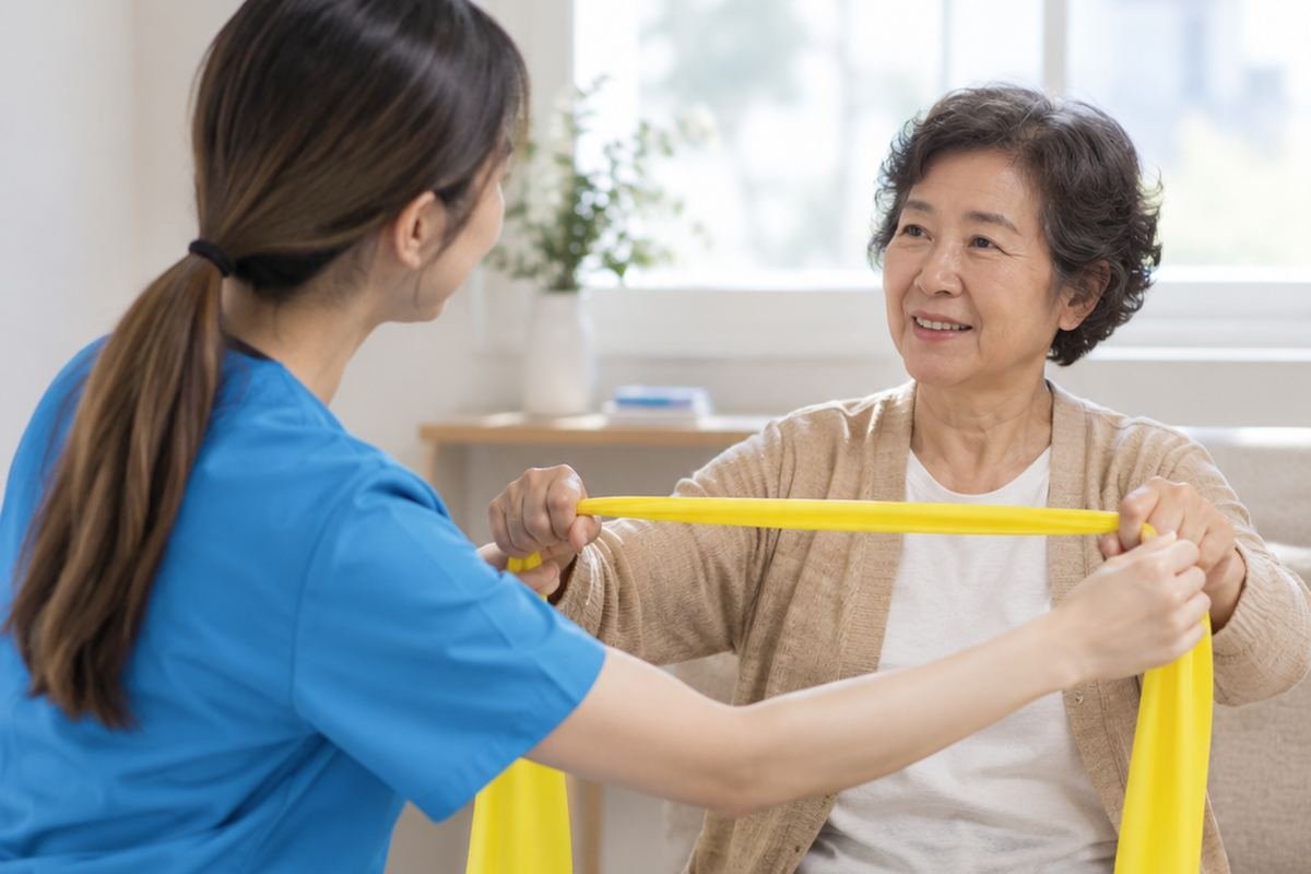 제주 무릎통증 — 밴드를 이용한 무릎 주변 근력 운동재활